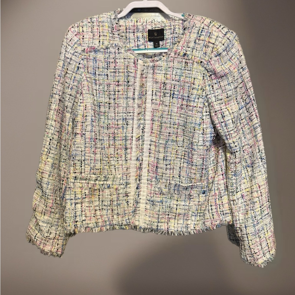 Worthington Multicolor Tweed Blazer